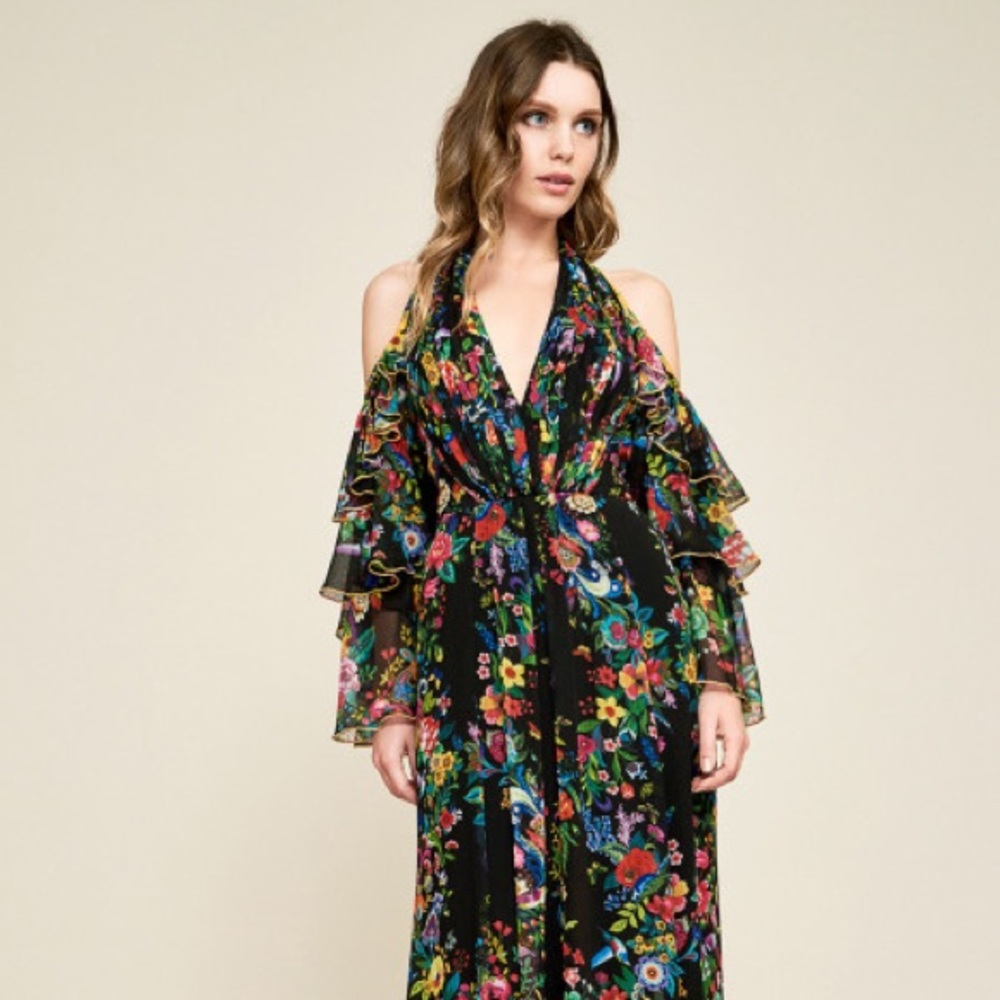 Tadashi Shoji Chiffon Off the shoulder Gown